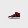 Sneakers * | Air Jordan 1 Mid (Gs) (Black/Fire Red-White)