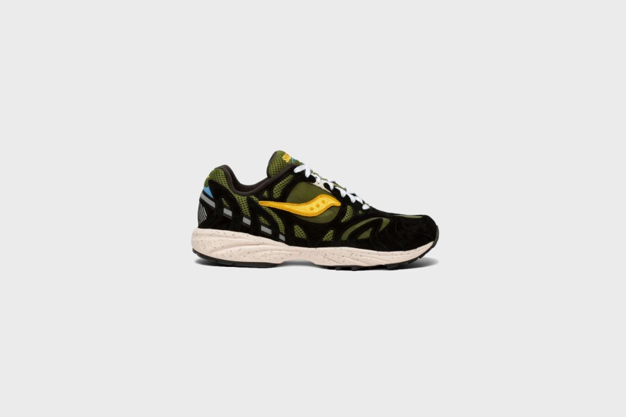 Sneakers * | Saucony Grid Azura 2000 (Blk/Yel)