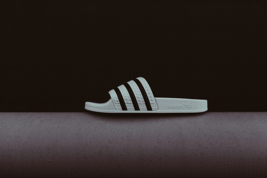 Sneakers * | Adidas Adilette (White/Black/White)