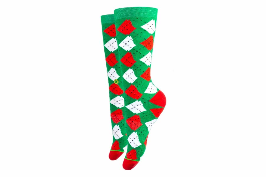 Accessories * | Arkansocks Argyle State Of Mind (Green/Red-White)