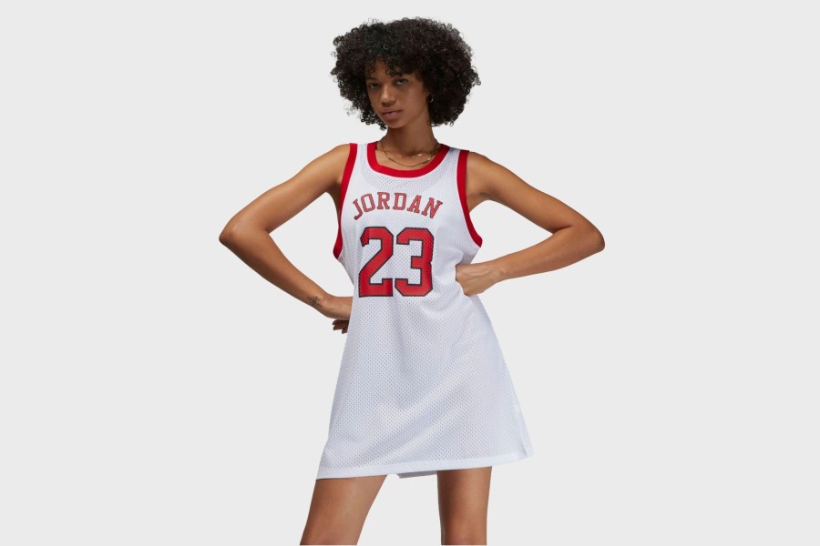 Wmns + Kids * | Wmns Jordan Heritage Dress (White/Red)