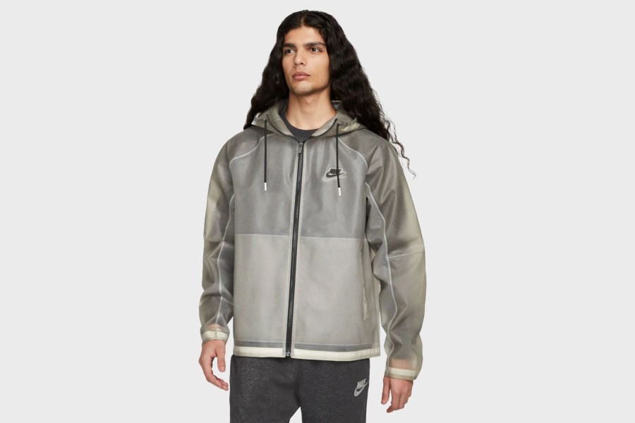 Apparel * | Nike Sportswear Men'S Hooded Tpu Jacket (Anthracite/Black/Black)