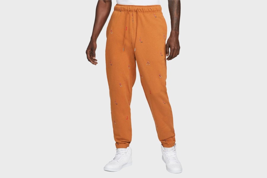 Apparel * | Jordan Essentials Printed Fleece Pants (Brown)