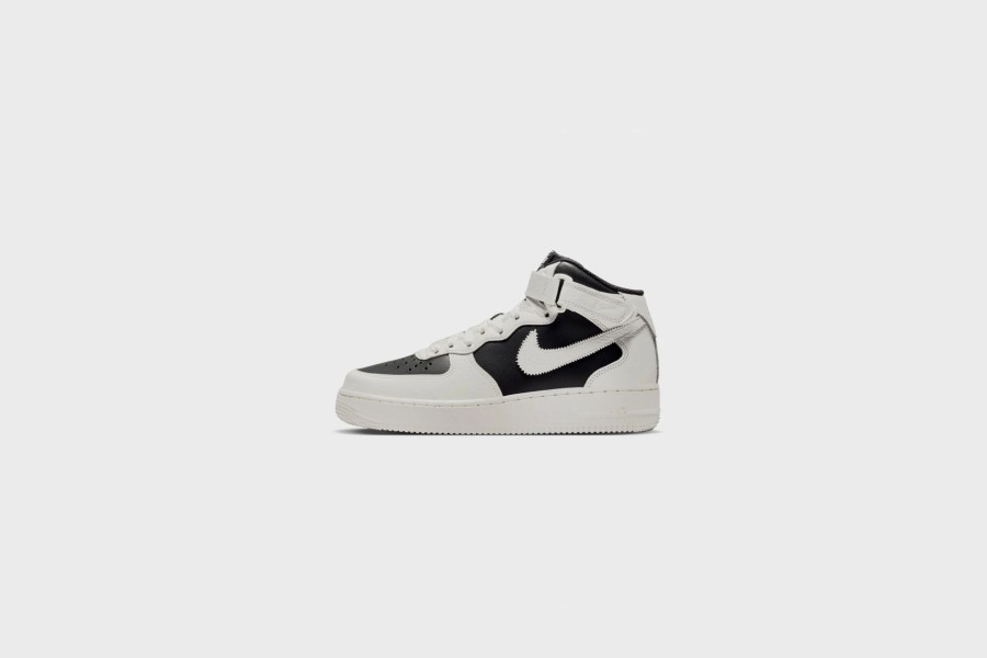 Wmns + Kids * | Wmns Nike Air Force 1 '07 Mid (Black/Sail-Coconut Milk)