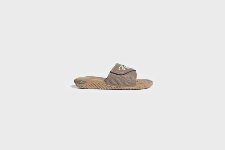 Sneakers * | Adidas Reptossage Slides (Brown/Beige/Aluminum)