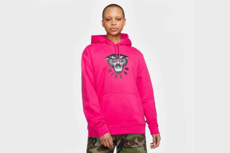 Apparel * | Nike Sb Graphic Skate Hoodie (Rush Pink/Black/White)